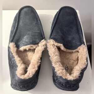 UGG Charcoal and‎ Cream Shearling Slippers